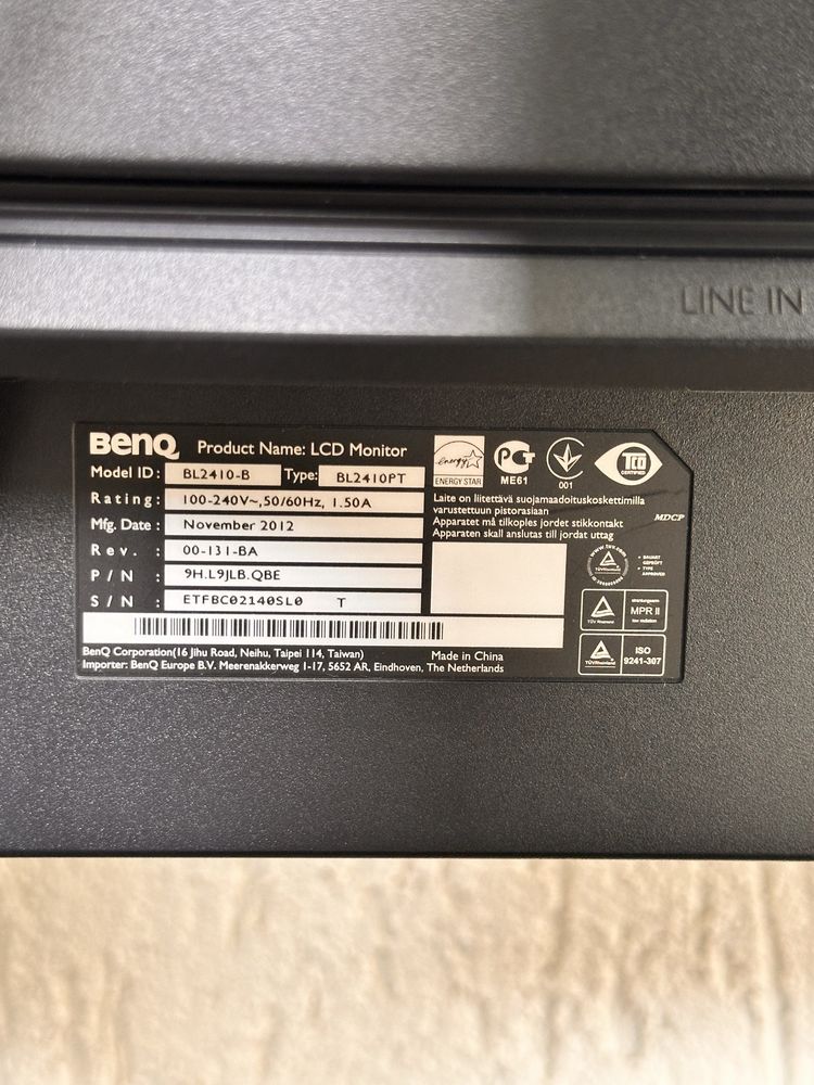 Monitor LED BenQ BL2410, 24 inch, Full HD