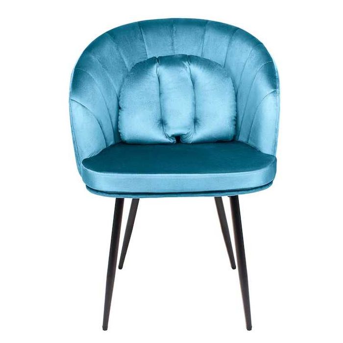 RESIGILAT Set 2 Scaune tip Fotoliu Dining/Bucatarie Dr.Home - Albastru