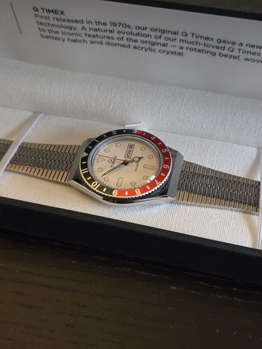 Timex Q Reissue Quartz, 38mm, Stainless Steel