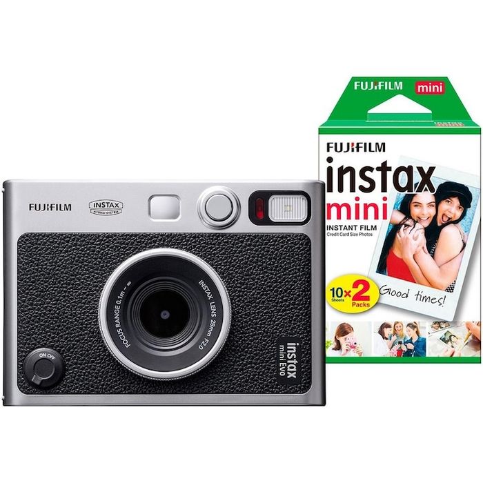 Instax Mini Evo Negru – ca nou, folosit doar pentru 10 poze!
