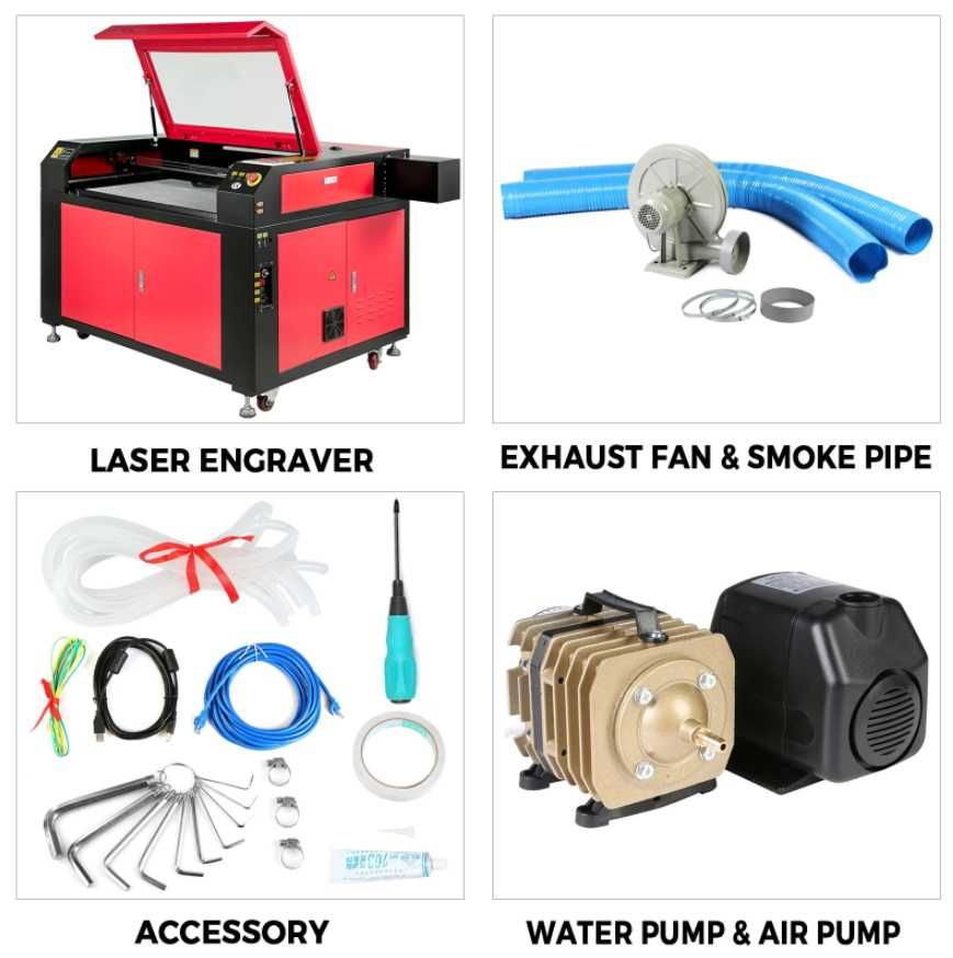 100w CO2 Лазер за гравиране и рязане / 90x60см/ Co2 laser