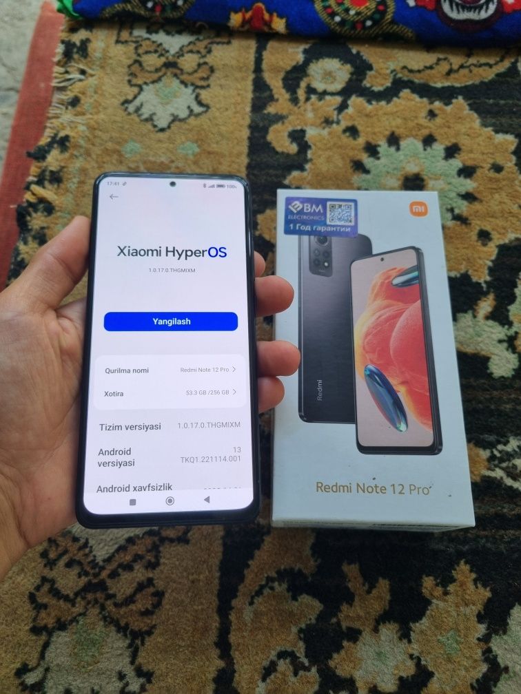 Redmi Not 12 pro 8+8/256 narxi 1.690 kami bor