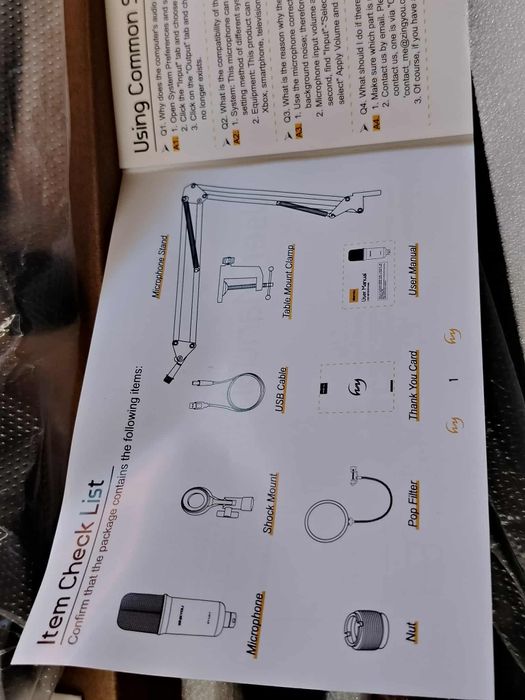 Microfon USB profesional, de tip condensator ZINGYOU ZY-UA1.