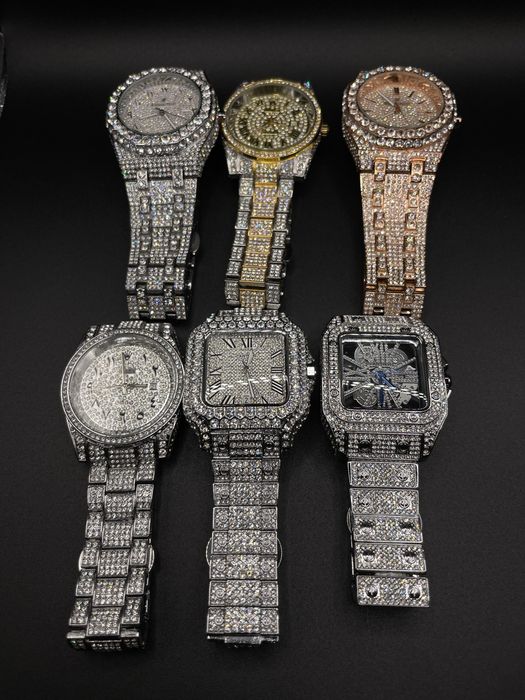 Cartier, Rolex и AP Диамантени Часовници с камъни Мойсанит