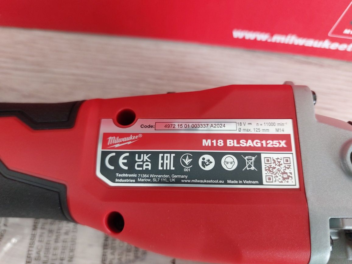 Polizor milwaukee m18 BLSAG125x, disc 125 mm, nou