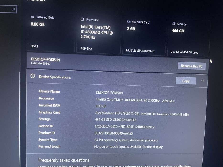 Laptop light-medium gaming