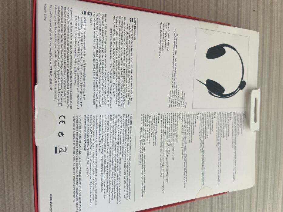 Microsoft LifeChat LX-3000 Casti cu Microfon USB Negru