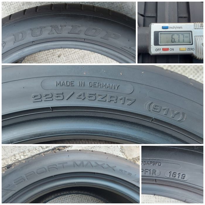 O bucată 225/45 R17 vară - una Kormoran Dunlop