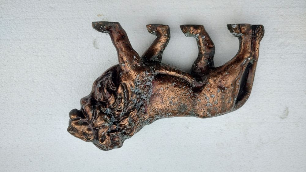 Statuetă leu din aluminiu vintage