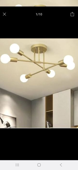 потолочная люстра в стиле минимализм (без лампочек)