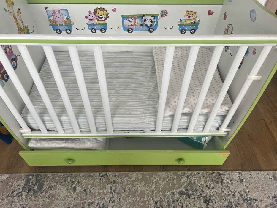 Дървена кошара 70/140 Lorelli с матрак
