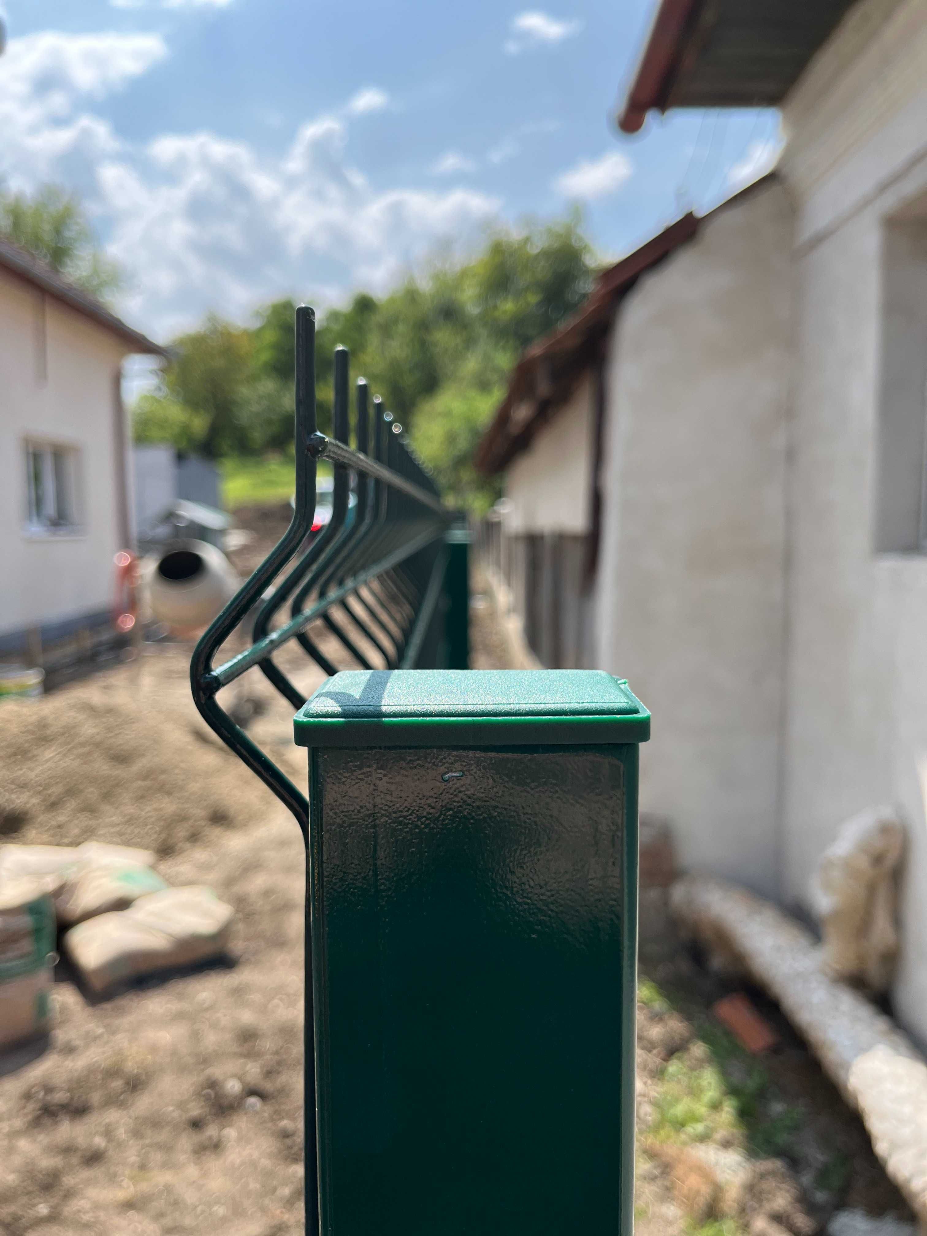 Panou plasă gard bordurat verde la SUPER PREȚ!