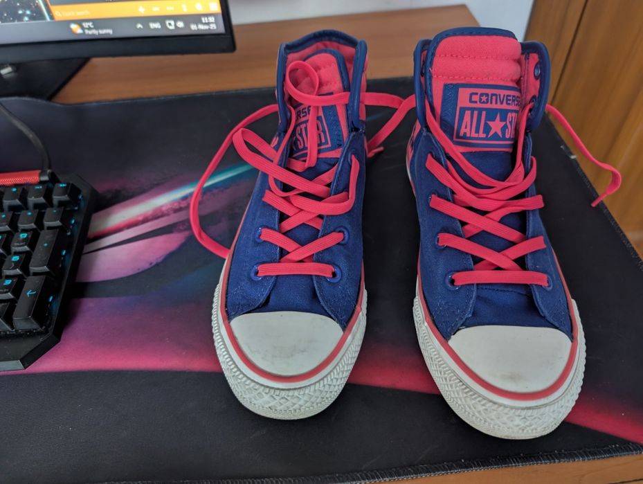 Converse high chuck blue-pink