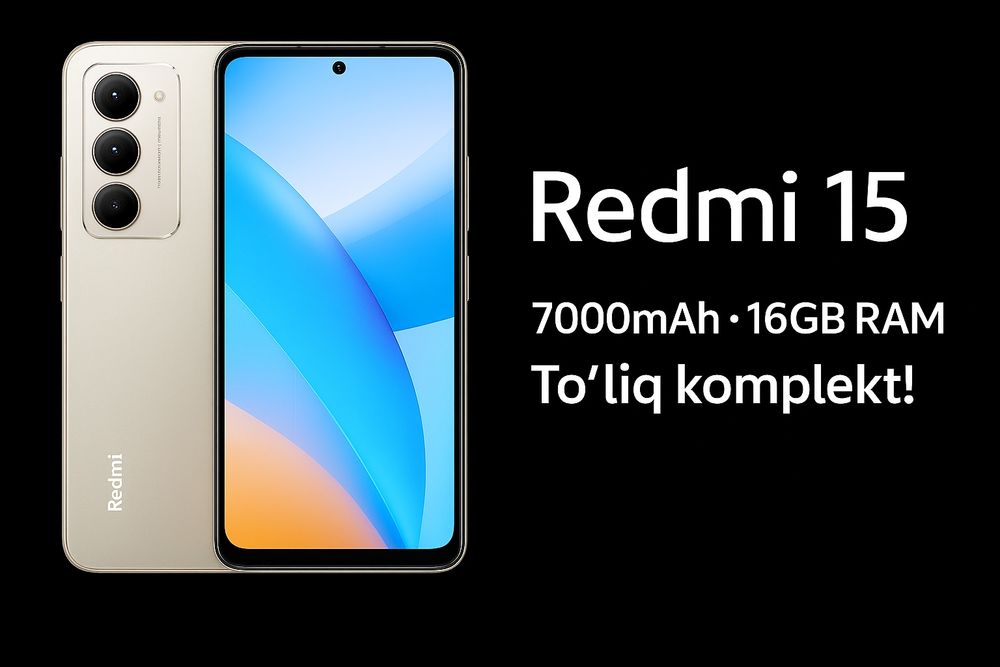 Redmi 15 4G karopka va dakumentlar bor