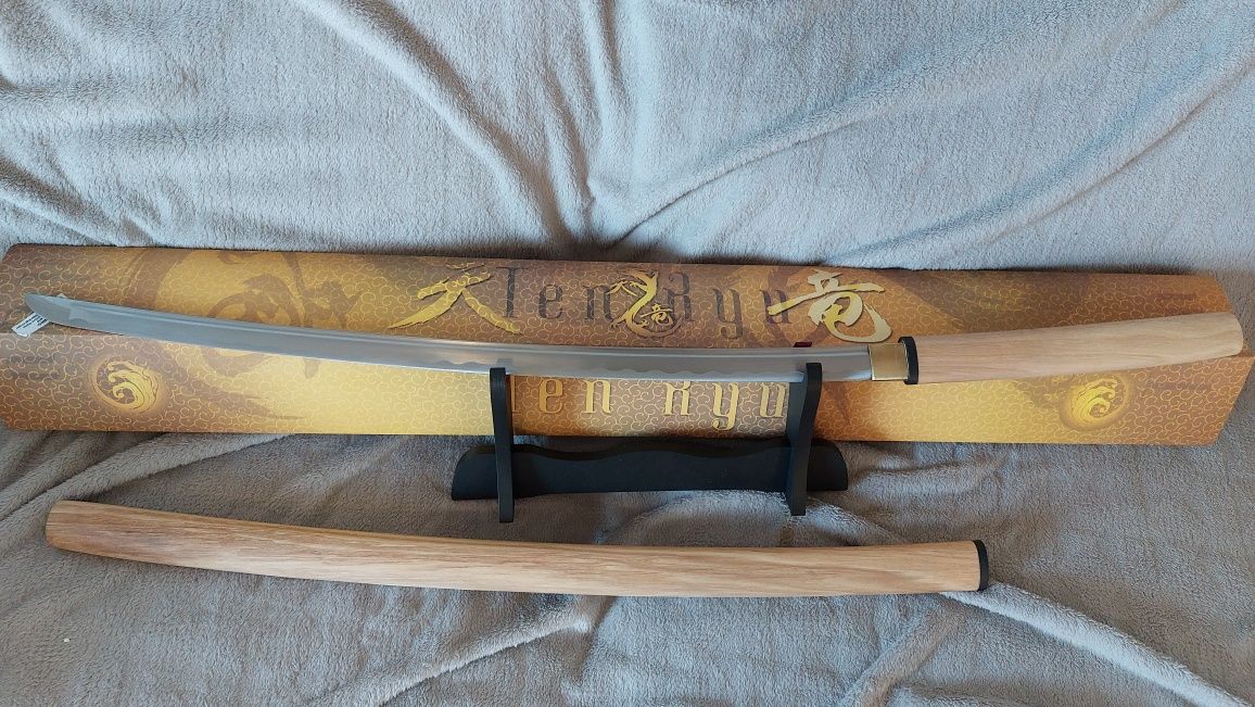 Katana Lemn Sabie Natural Samurai Ascutita Otel 1060