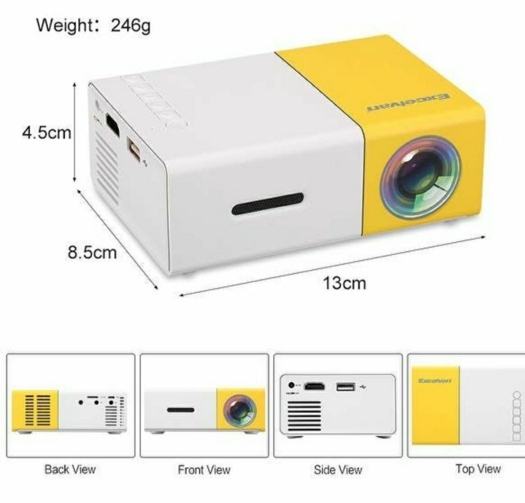 Mini videoproiector portabil slot USB slot MICRO SD telecomanda NOU