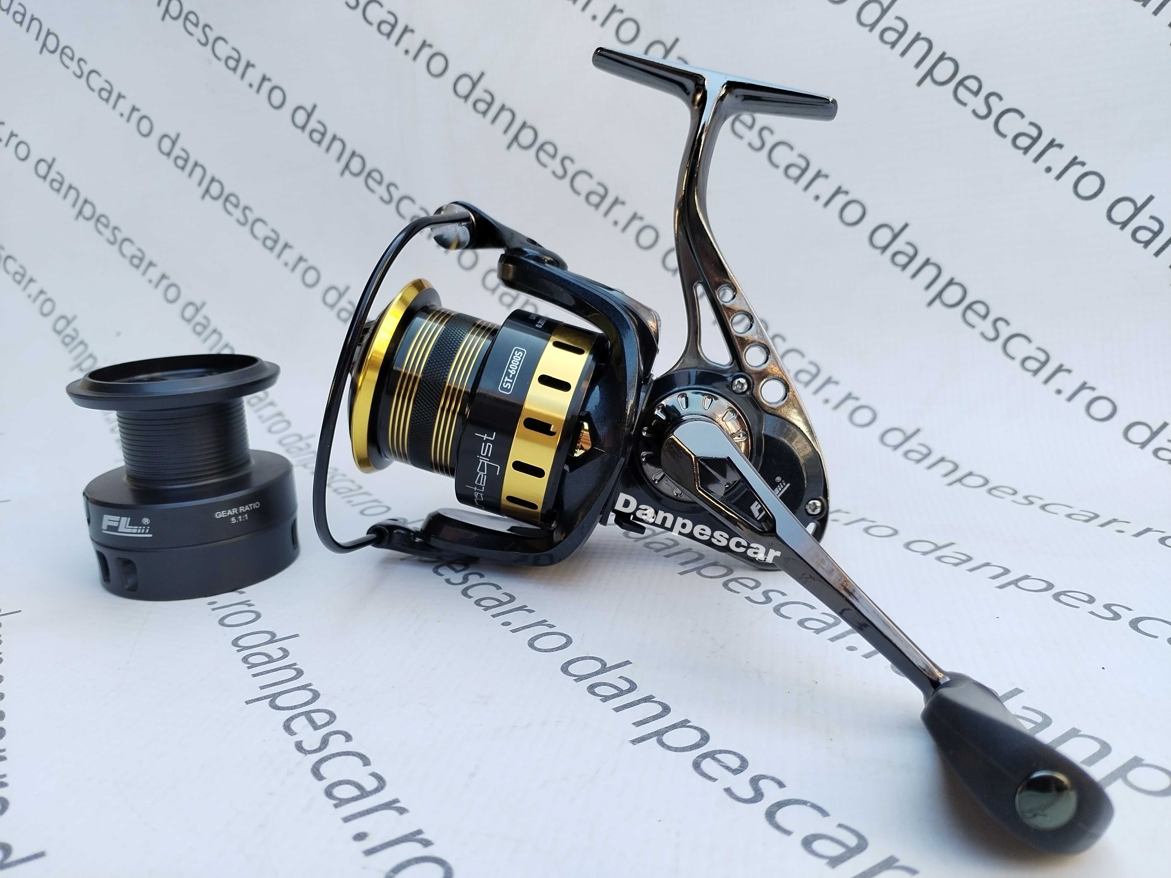 SET 2 Mulinete Feeder PRO FL Strategist RIVER ST 6000S Crap si Somn