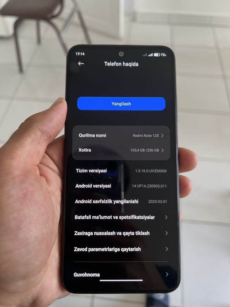 Redmi note 12 S telefon tiniq