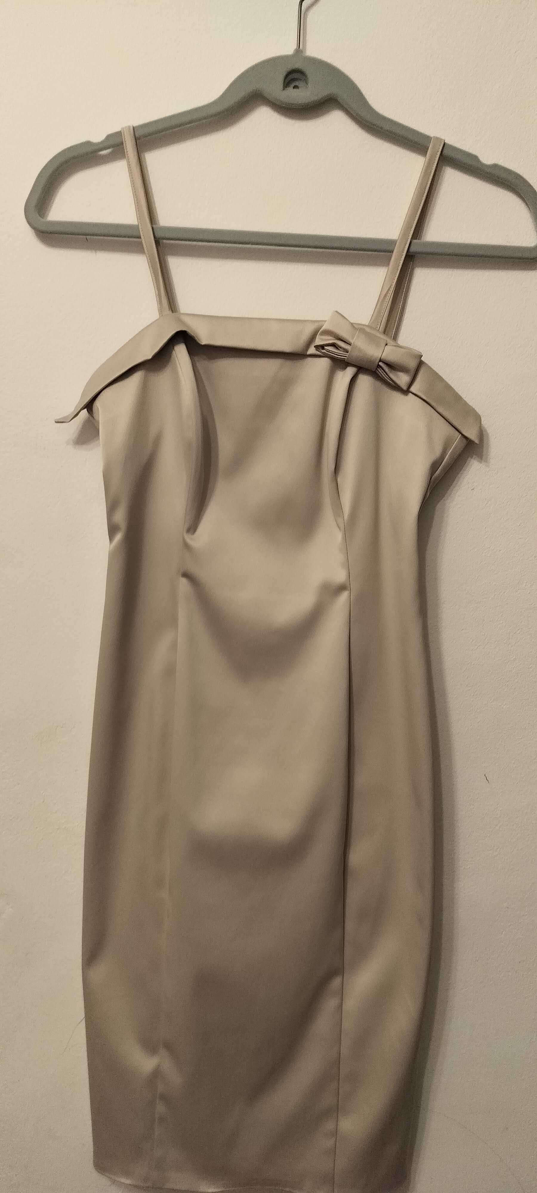 Rochie simplă bej cu bolero 36/38