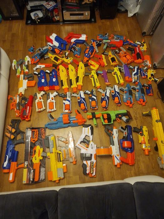 Coolectie nerf 62 de bucati fornite nstrike vortex electrice etc