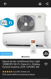 Aparat de aer conditionat Star-Light 12000 BTU Wi-Fi 3 ANI GARANȚIE