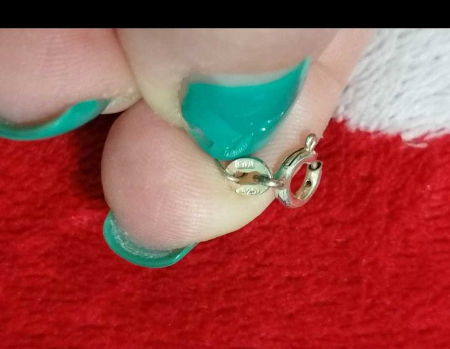 Lant argint cu pandant floare cu chihlimbar