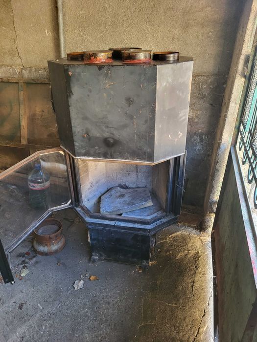 Камина с въздушна риза