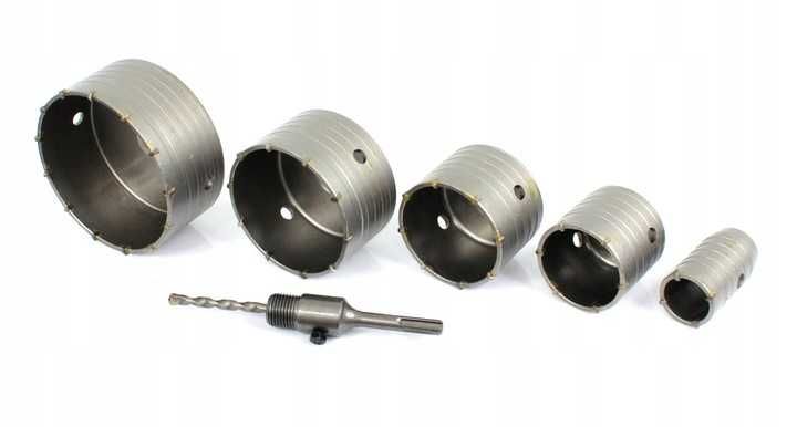 Set 6 carote cu vidie pentru beton 40-125mm cu adaptor SDS+ (S10330)