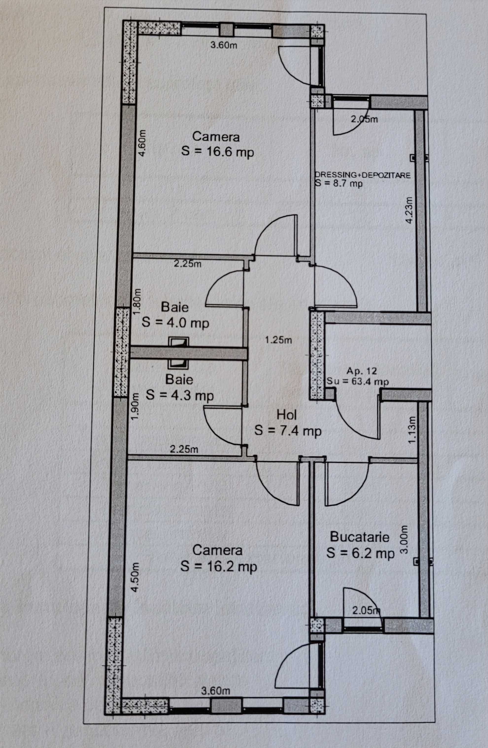 Ap. nou, 3 camere, decomandat, ansamblul rezidențial Henri Coandă