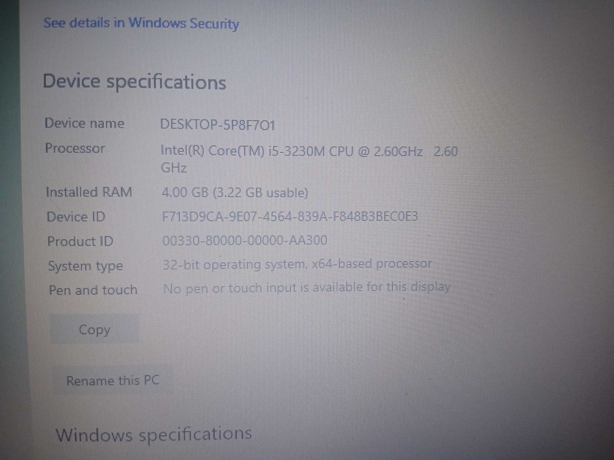 Laptop Olivetti W25AEU