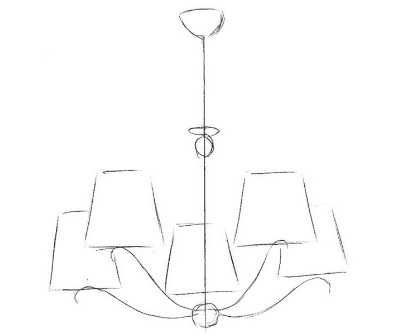 Люстра в рабочем состоянии