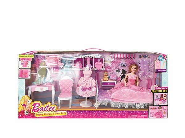 Кукла Барби с легло, тоалетка и др.