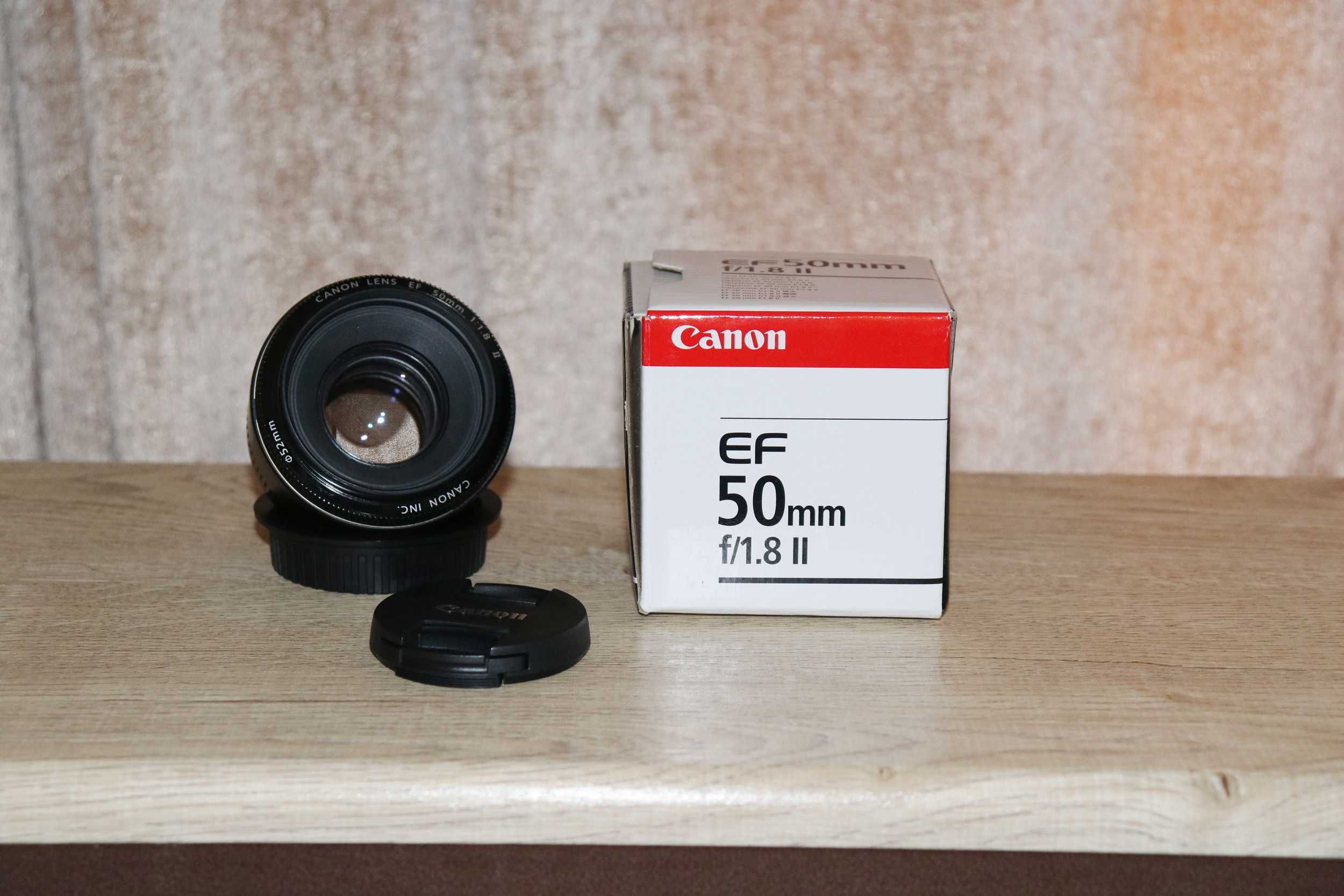 Объектив для фотоаппарата Canon 50mm 1.8 ii. Портретник. Новый