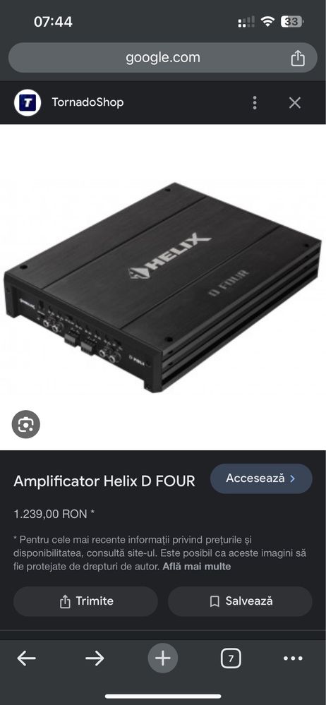 Amplificator auto  helix de four