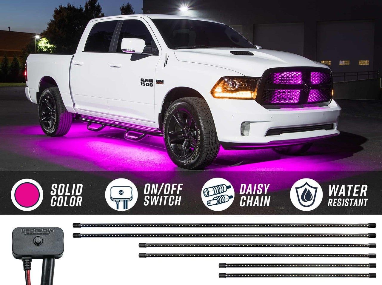 Led Glow, подсветка на мощных светодиодах. Цвет Purple, LED Kit.