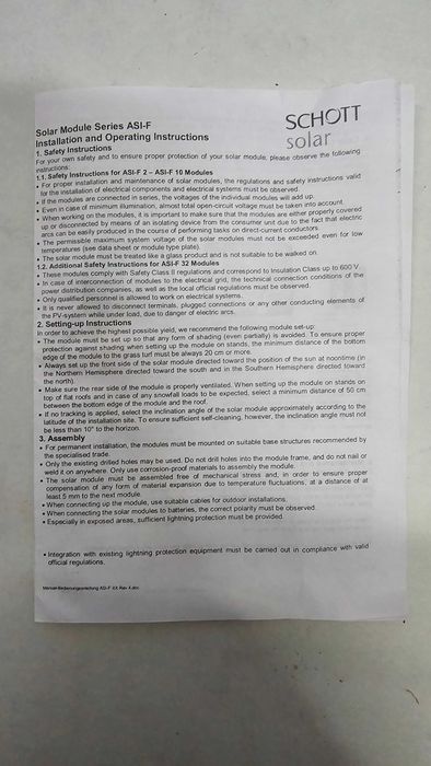 Panou solar mic - Schott Solar - ASI-F 2/12 - 29.3 x 14.4 cm