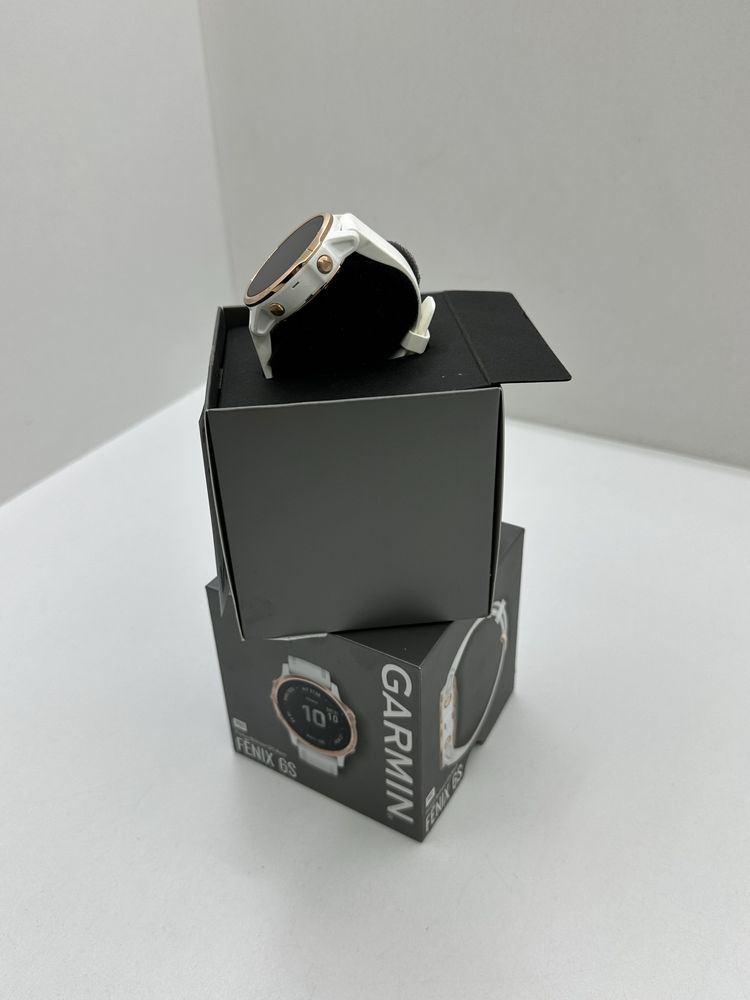 Ceas Smartwatch Garmin Fenix 6S Pro, 42 mm, Rose/Gold, White Nou