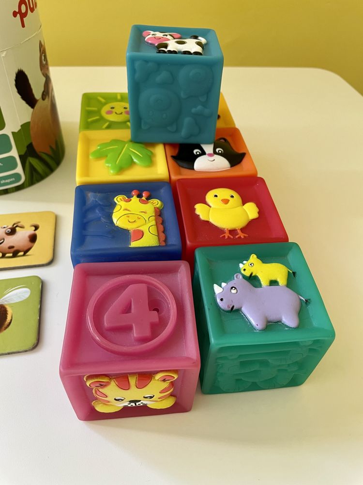 Set jucarii copii  1+2+ carte, puzzle, cuburi
