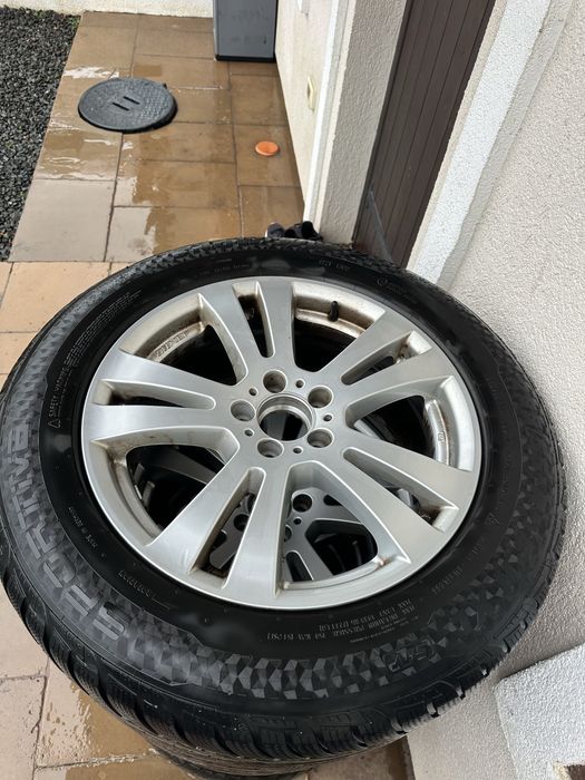 Vând set 4 jante originale Mercedes ML+anvelope iarna M+S 255/55R/18