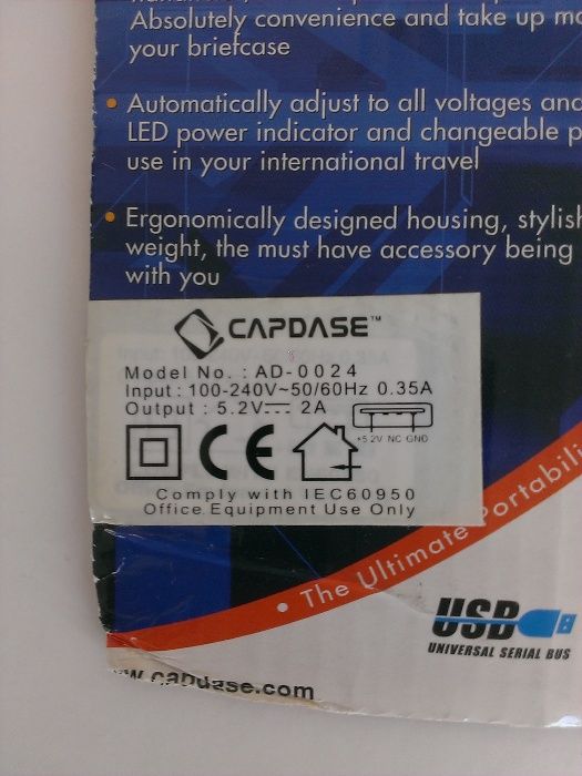 Зарядное USB премиум класс CAPDASE на смартфон и планшет