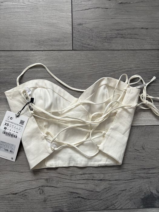 Top zara XS alb nou cu eticheta