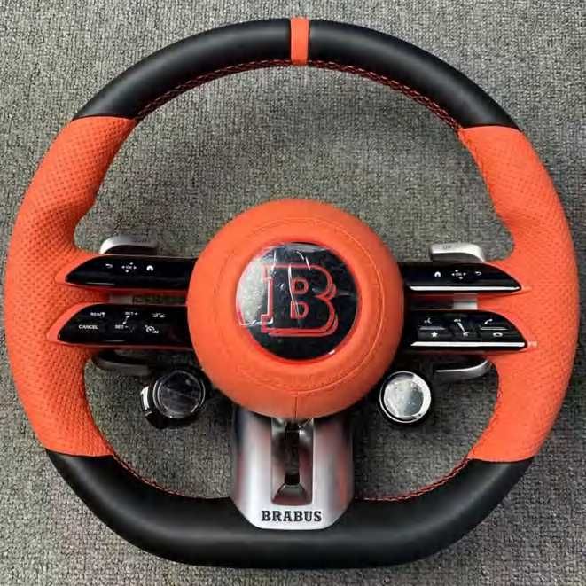 Mercedes Brabus спортен волан – Червена кожа & Черен дизайн 2020–2023