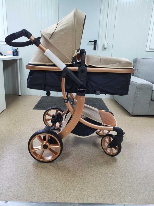 Carucior de copii 3 in 1 Visoli Gold