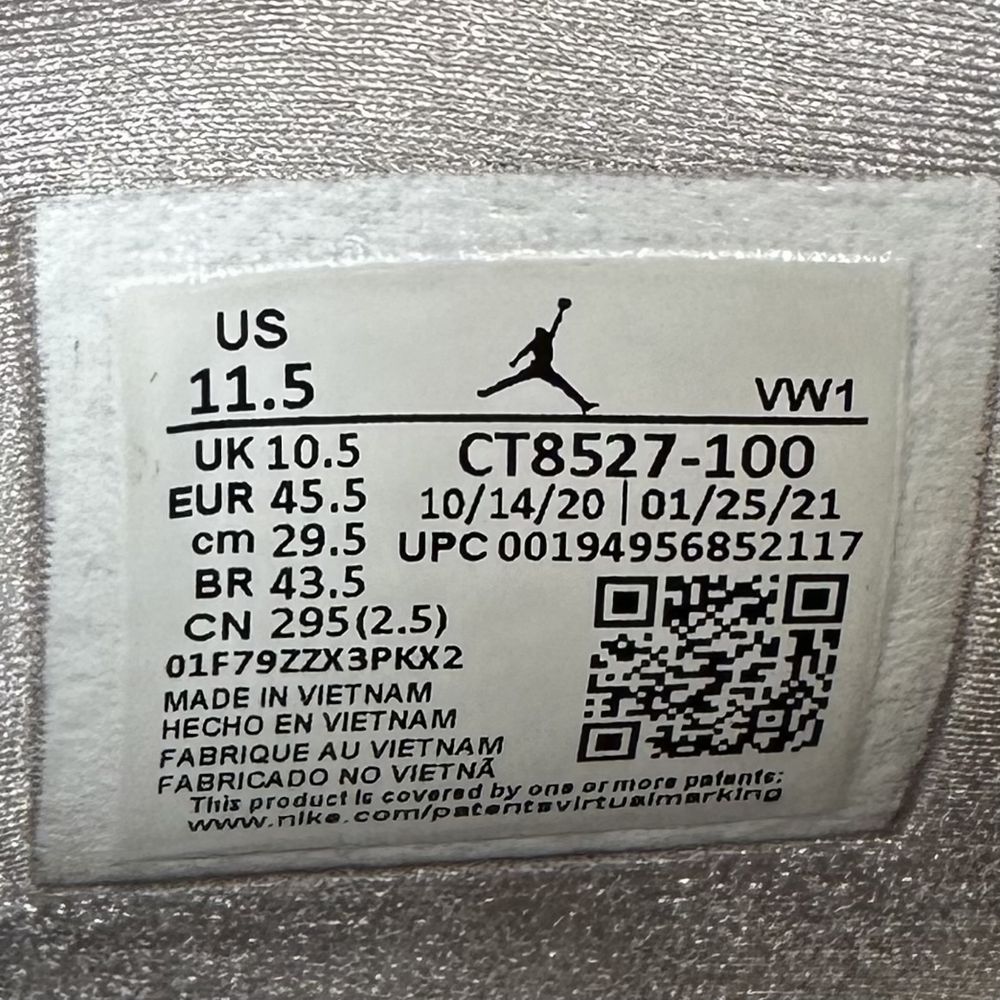 Air Jordan 4 White Oreo 45.5