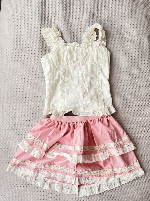 комплект красивый топ и юбка