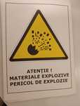 41 Autocolante format A4. Atenție. Materiale explozive.