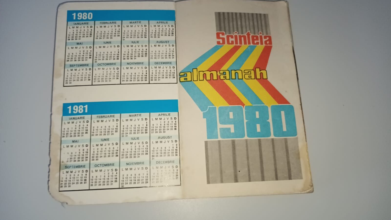 Almanah vechi Scânteia 1980 RSR