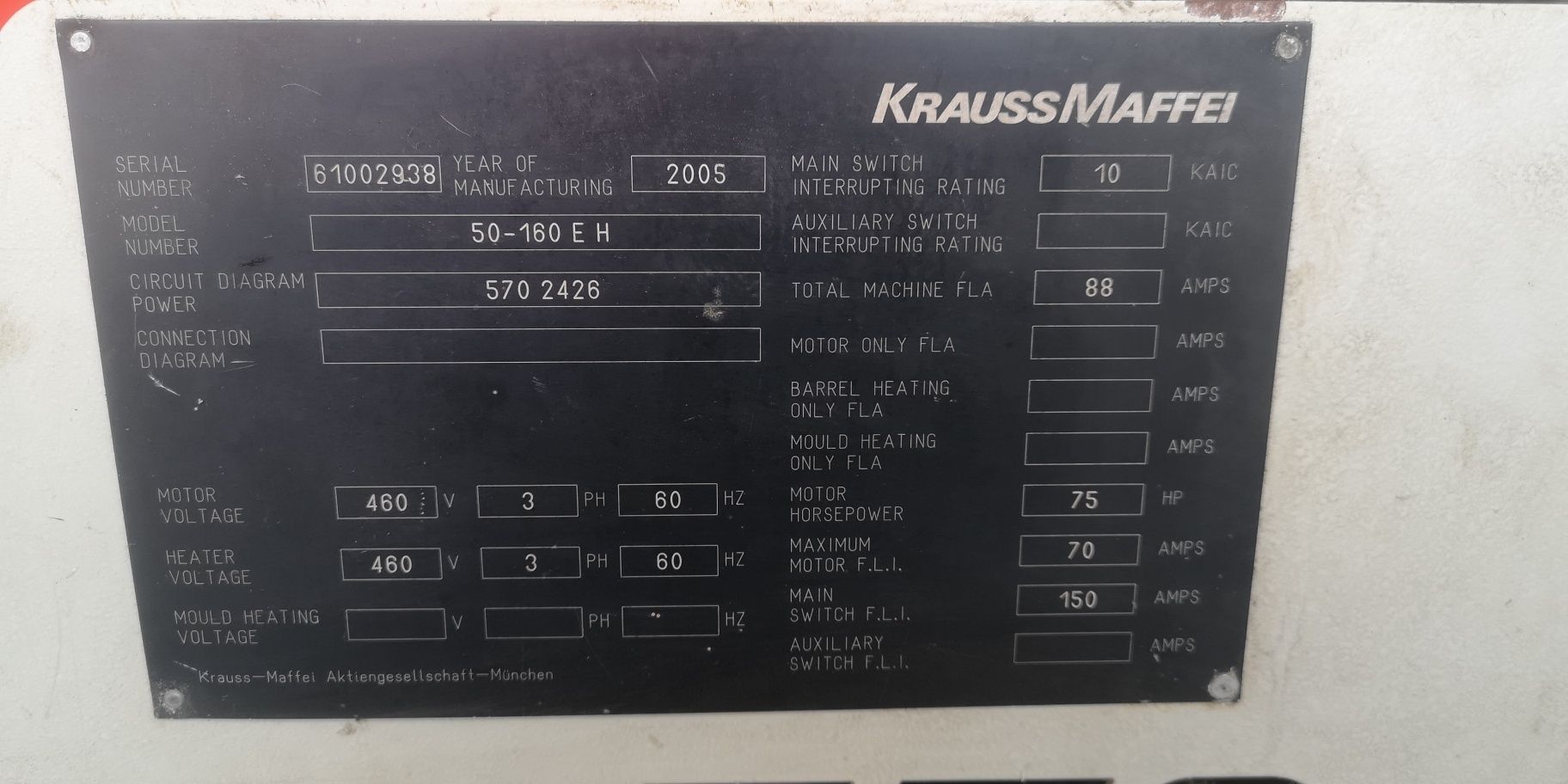 Шприц автомат Krauss Maffei Km50-160 E