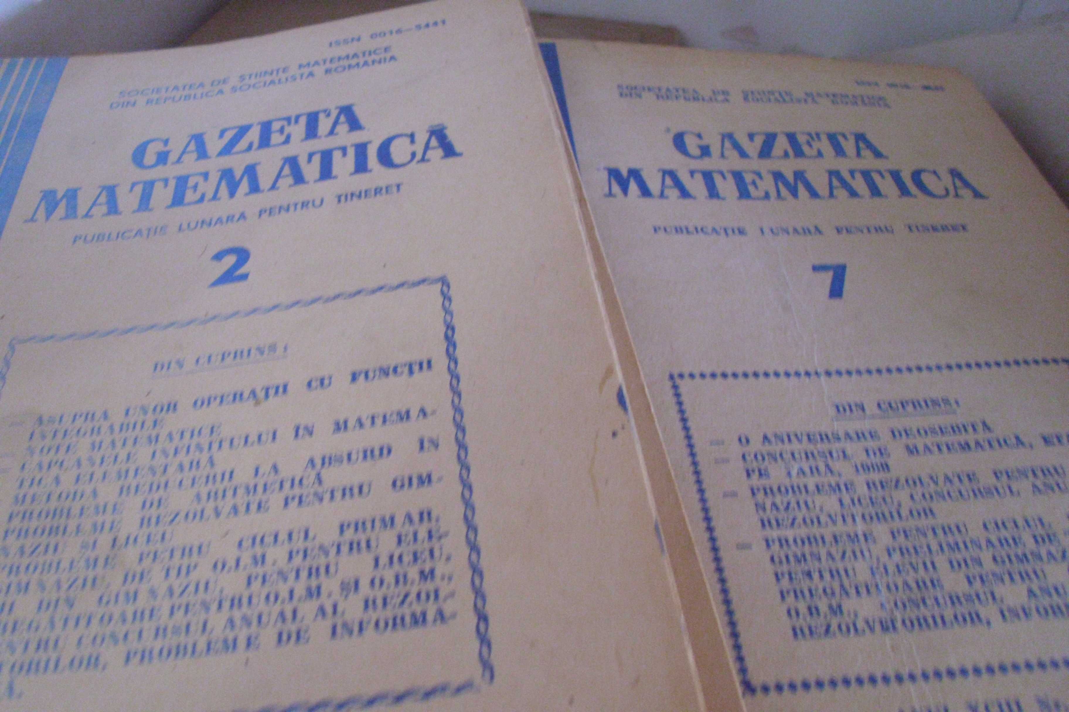 gazete ,,matematica ,,si fizica chimie ,, vechi