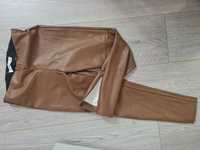 Zara, 9 ani, 134 cm, pantaloni imitație piele maro
